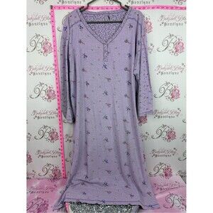 Dress Lavender Floral Sleep Nightgown - Women Intimates & Sleepwear